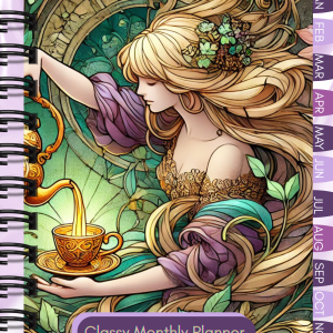 The Classy Art-Nouveau Monthly Digital Planner