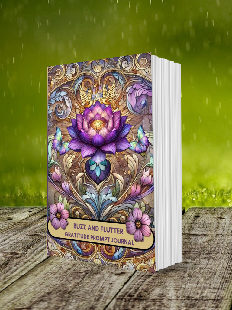 Mental Health Nurse Journal Buzz and Flutter Gratitude prompt Journal