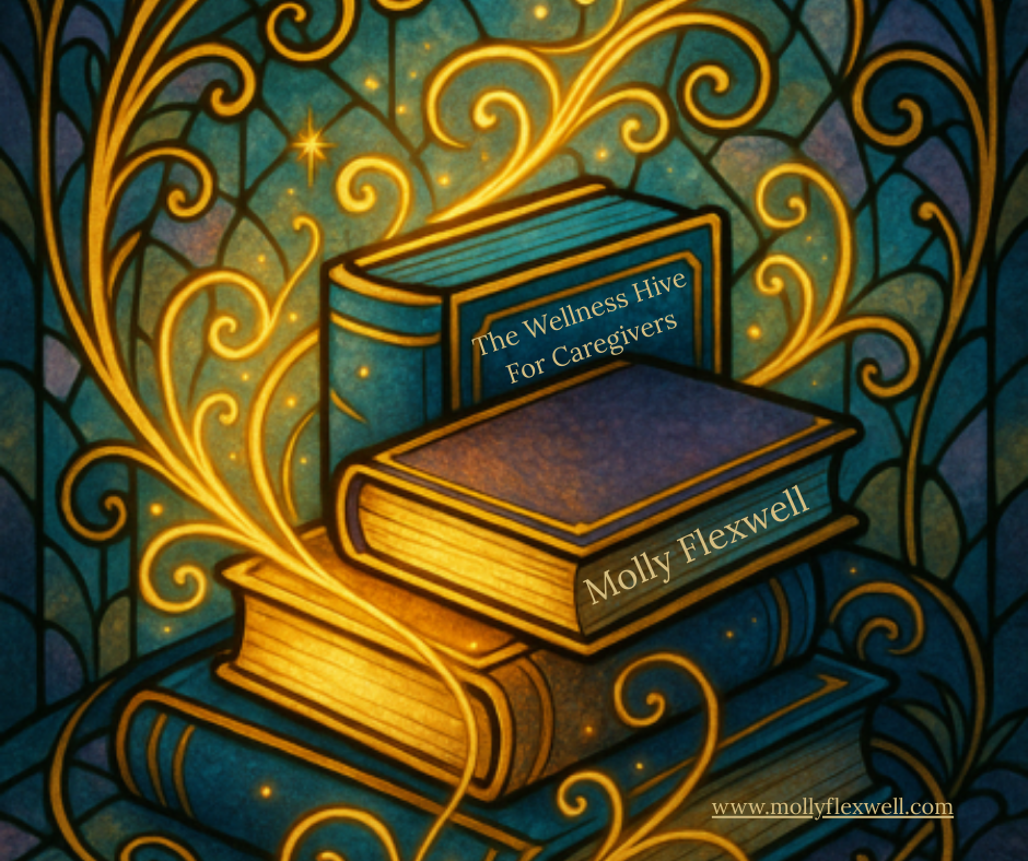 ARt Noveau desgign old books The wellness Hive for Caregivers