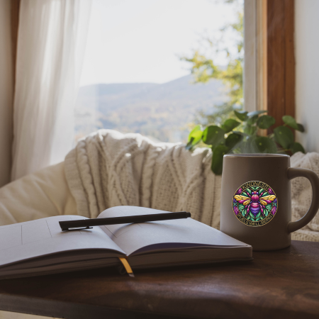 open Journal with a mug logo of molly flexwell kindness fuels well being