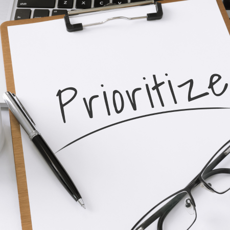 Prioritise your goals 